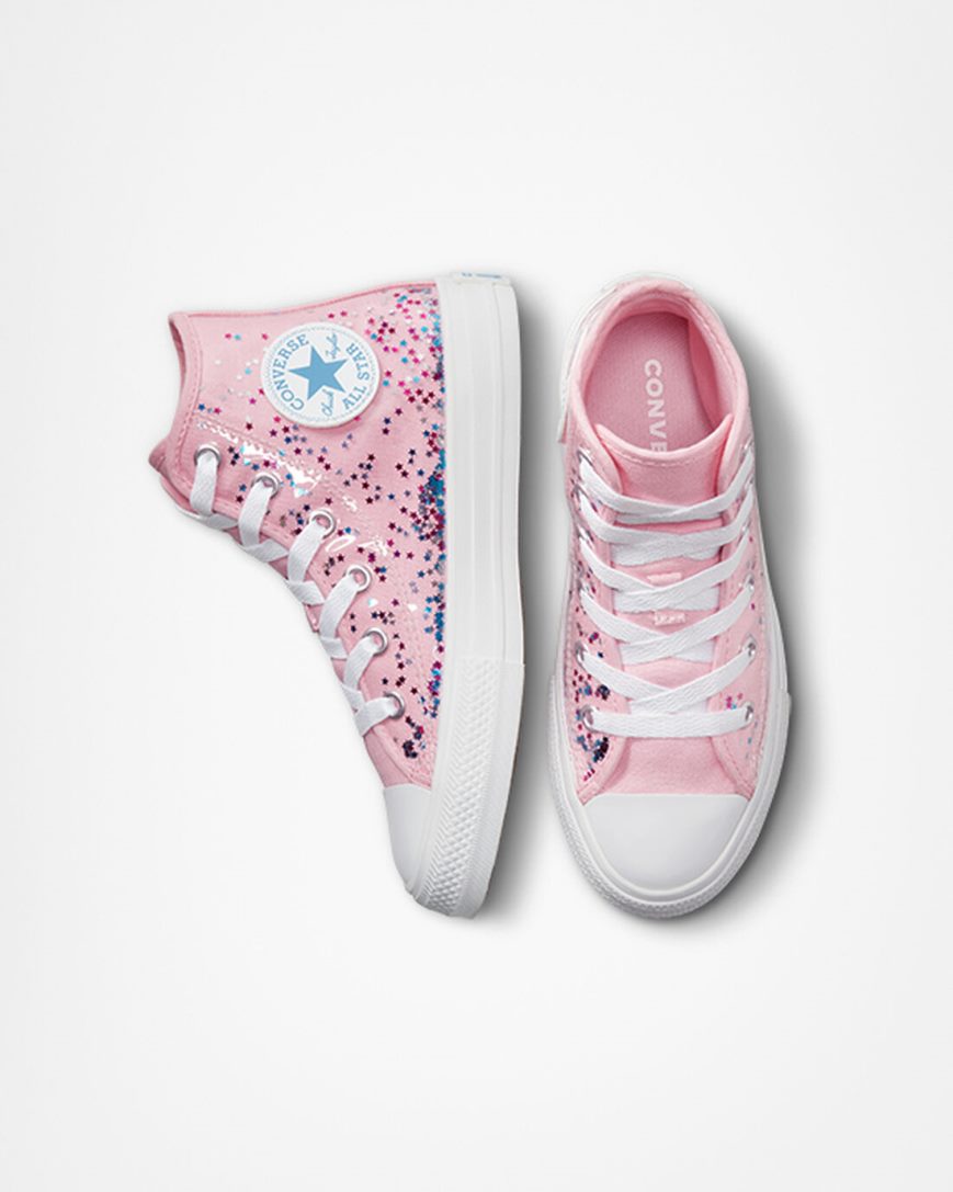 Tenisky Vysoke Converse Chuck Taylor All Star Encapsulated Glitter Dievcenske Oranžové Ruzove Modre | SK ED5R119